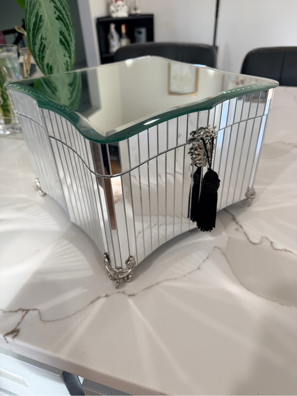 Vintage Bombay Company "Glamour" Mirrored Jewelry Box